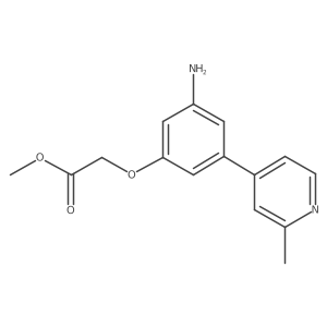 Methyl 2-(3-amino-5-(2-methylpyridin-4-yl)phenoxy)acetate结构式