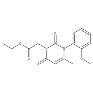 ethyl [3-(2-methoxyphenyl)-4-methyl-2,6-dioxo-3,6-dihydropyrimidin-1(2H)-yl]acetate结构式