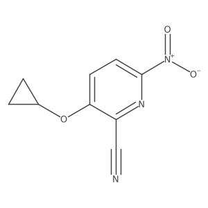 3-Cyclopropoxy-6-nitropicolinonitrile结构式