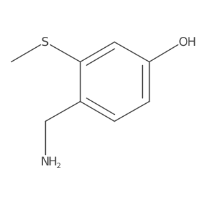 4-(Aminomethyl)-3-(methylthio)phenol结构式