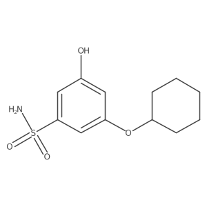 3-(Cyclohexyloxy)-5-hydroxybenzenesulfonamide Structure