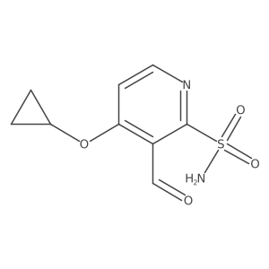 4-Cyclopropoxy-3-formylpyridine-2-sulfonamide结构式