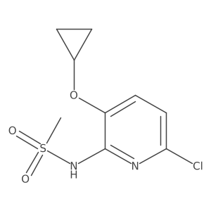N-(6-Chloro-3-cyclopropoxypyridin-2-YL)methanesulfonamide结构式