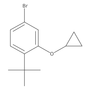 4-Bromo-1-tert-butyl-2-cyclopropoxybenzene Structure