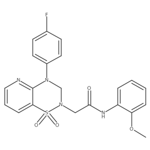 2-(4-(4-fluorophenyl)-1,1-dioxido-3,4-dihydro-2H-pyrido[2,3-e][1,2,4]thiadiazin-2-yl)-N-(2-methoxyphenyl)acetamide Structure