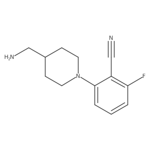 Benzonitrile, 2-[4-(aminomethyl)-1-piperidinyl]-6-fluoro- Structure
