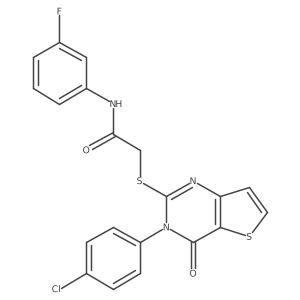 2-{[3-(4-chlorophenyl)-4-oxo-3H,4H-thieno[3,2-d]pyrimidin-2-yl]sulfanyl}-N-(3-fluorophenyl)acetamide Structure