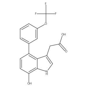1H-Indole-3-acetic acid, 7-hydroxy-4-[3-(trifluoromethoxy)phenyl]-结构式
