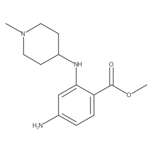 Methyl 4-amino-2-[(1-methylpiperidin-4-yl)amino]benzoate结构式