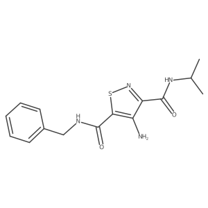 4-amino-N5-benzyl-N3-(propan-2-yl)-1,2-thiazole-3,5-dicarboxamide Structure