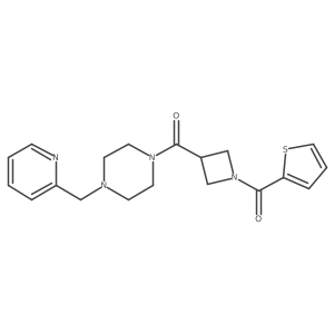 (4-(Pyridin-2-ylmethyl)piperazin-1-yl)(1-(thiophene-2-carbonyl)azetidin-3-yl)methanone Structure