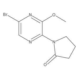 2-Pyrrolidinone, 1-(5-bromo-3-methoxy-2-pyrazinyl)- Structure