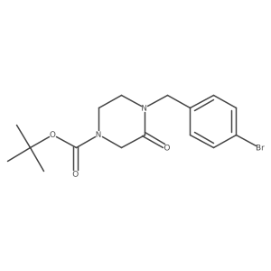 tert-Butyl 4-(4-bromobenzyl)-3-oxopiperazine-1-carboxylate Structure