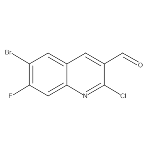 6-Bromo-2-chloro-7-fluoroquinoline-3-carbaldehyde Structure