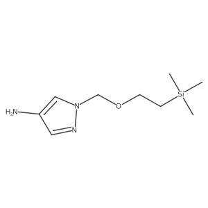 1-((2-(Trimethylsilyl)ethoxy)methyl)-1H-pyrazol-4-amine结构式