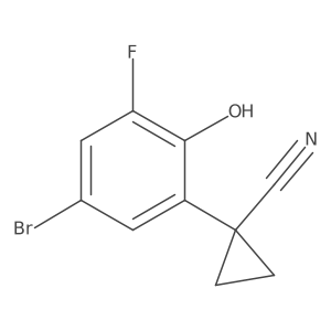 1-(5-Bromo-3-fluoro-2-hydroxyphenyl)cyclopropane-1-carbonitrile Structure