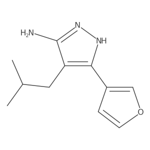 3-(Furan-3-yl)-4-isobutyl-1h-pyrazol-5-amine结构式
