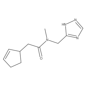 n-((4h-1,2,4-Triazol-3-yl)methyl)-2-(cyclopent-2-en-1-yl)-N-methylacetamide结构式