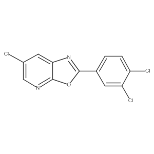 6-Chloro-2-(3,4-dichlorophenyl)oxazolo[5,4-b]pyridine结构式