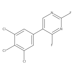 2,4-Difluoro-5-(3,4,5-trichlorophenyl)pyrimidine Structure