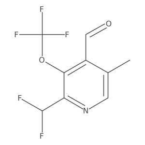 2-(Difluoromethyl)-5-methyl-3-(trifluoromethoxy)pyridine-4-carboxaldehyde Structure