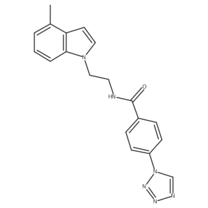 N-[2-(4-methyl-1H-indol-1-yl)ethyl]-4-(1H-1,2,3,4-tetraazol-1-yl)benzamide Structure