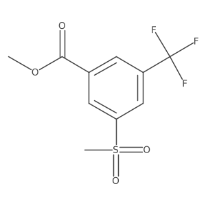 3-Methanesulfonyl-5-trifluoromethyl-benzoic acid methyl ester结构式