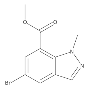 Methyl 5-bromo-1-methyl-1H-indazole-7-carboxylate结构式