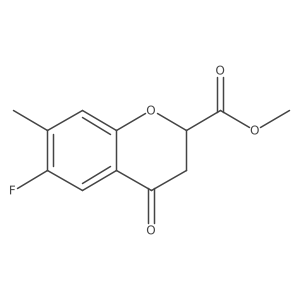 Methyl 6-fluoro-7-methyl-4-oxochroman-2-carboxylate结构式