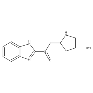 2-((pyrrolidin-2-ylmethyl)sulfinyl)-1H-benzo[d]imidazole hydrochloride结构式