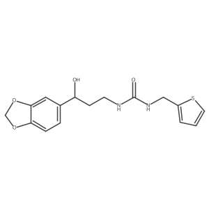1-(3-(Benzo[d][1,3]dioxol-5-yl)-3-hydroxypropyl)-3-(thiophen-2-ylmethyl)urea Structure