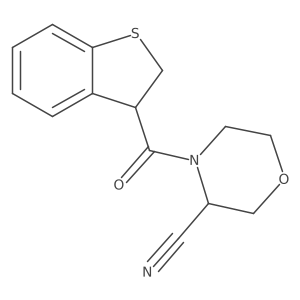 4-(2,3-Dihydro-1-benzothiophene-3-carbonyl)morpholine-3-carbonitrile Structure