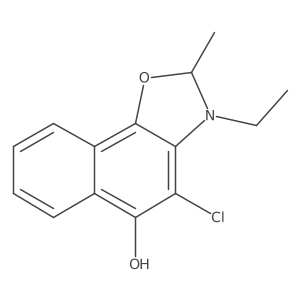 4-Chloro-3-ethyl-2,3-dihydro-2-methylnaphth[2,1-d]oxazol-5-ol结构式