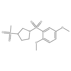 1-((2,5-Dimethoxyphenyl)sulfonyl)-3-(methylsulfonyl)pyrrolidine Structure
