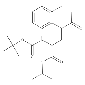 Tert-butyl 1-(isopropoxycarbonyl)-4-oxo-3-o-tolylpentylcarbamate结构式