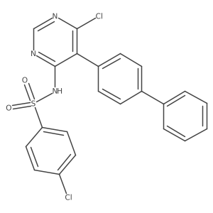 N-(5-[1,1a(2)-Biphenyl]-4-yl-6-chloro-4-pyrimidinyl)-4-chlorobenzenesulfonamide Structure