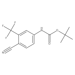 tert-butyl N-[4-cyano-3-(trifluoromethyl)phenyl]carbamate结构式