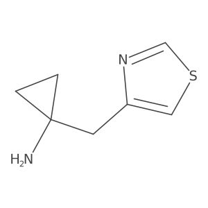 1-(Thiazol-4-ylmethyl)cyclopropan-1-amine结构式