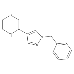 3-(1-benzyl-1H-pyrazol-4-yl)morpholine结构式