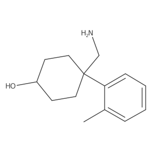 4-(Aminomethyl)-4-(2-methylphenyl)cyclohexan-1-ol结构式