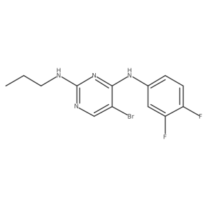 2,4-Pyrimidinediamine, 5-bromo-N4-(3,4-difluorophenyl)-N2-propyl-结构式