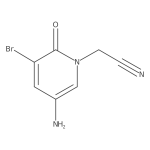 2-(5-Amino-3-bromo-2-oxo-1,2-dihydropyridin-1-YL)acetonitrile Structure
