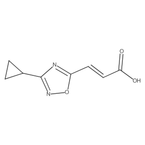 3-(3-Cyclopropyl-1,2,4-oxadiazol-5-yl)acrylic acid Structure