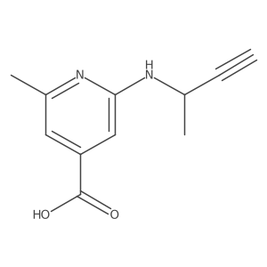 2-[(But-3-yn-2-yl)amino]-6-methylpyridine-4-carboxylic acid Structure