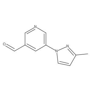 5-(3-Methyl-1H-pyrazol-1-yl)pyridine-3-carbaldehyde结构式