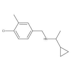 [(4-Chloro-3-methylphenyl)methyl](1-cyclopropylethyl)amine结构式