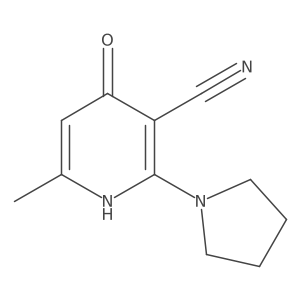 4-Hydroxy-6-methyl-2-(1-pyrrolidinyl)-3-pyridinecarbonitrile Structure