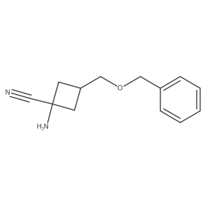 1-Amino-3-((benzyloxy)methyl)cyclobutane-1-carbonitrile Structure