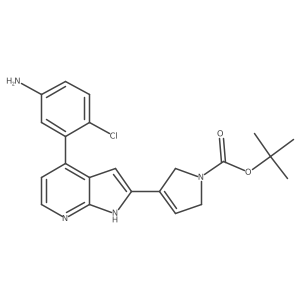 tert-butyl 3-(4-(5-amino-2-chlorophenyl)-1H-pyrrolo[2,3-b]pyridin-2-yl)-2,5-dihydro-1H-pyrrole-1-carboxylate结构式