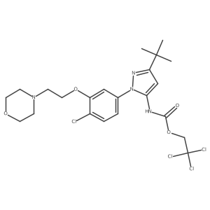 2,2,2-Trichloroethyl N-[1-[4-chloro-3-[2-(4-morpholinyl)ethoxy]phenyl]-3-(1,1-dimethylethyl)-1H-pyrazol-5-yl]carbamate Structure